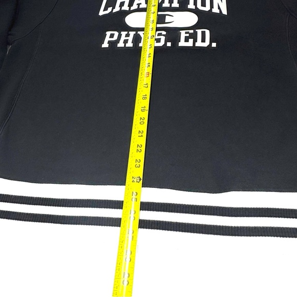 Champion Reverse Weave Sweatshirt Mens Large Relaxed Crewneck Black Oversized - Picture 4 of 8